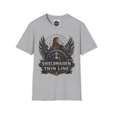 Shieldmaiden of the Thin Line T-Shirt — The Valkyrie Warrior Collection