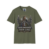 Shieldmaiden of the Thin Line T-Shirt — The Valkyrie Warrior Collection