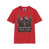 Shieldmaiden of the Thin Line T-Shirt — The Valkyrie Warrior Collection