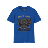 Thor's Power Graphic T-Shirt — Norse Viking Helmet Lightning Design