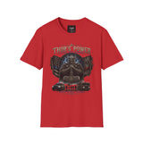 Thor's Power Graphic T-Shirt — Norse Viking Helmet Lightning Design