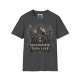 Shieldmaiden of the Thin Line T-Shirt — The Valkyrie Warrior Collection