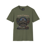 Thor's Power Graphic T-Shirt — Norse Viking Helmet Lightning Design