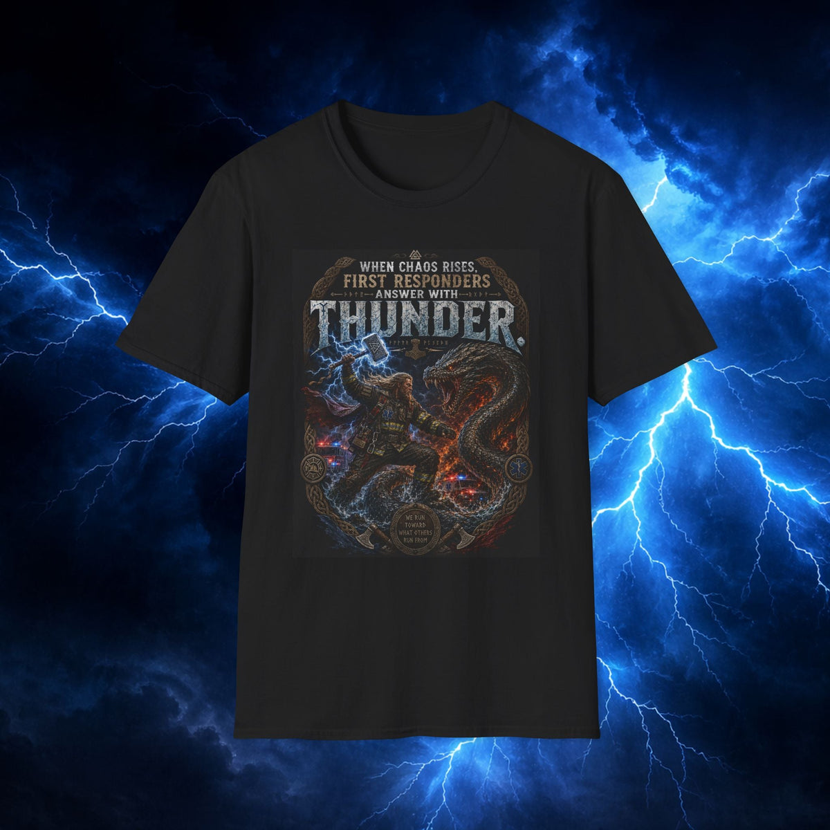 Answer With Thunder — First Responder Ragnarok Tee - Thor's Power Shop