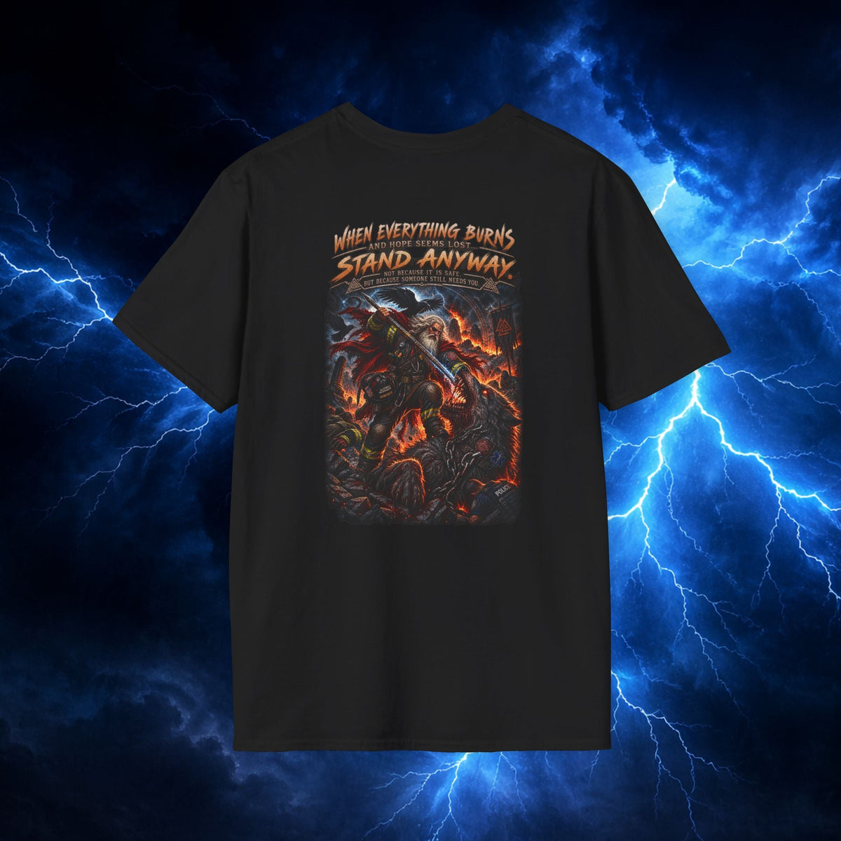 Courage Answers the Call — First Responder Ragnarok Tee - Thor's Power Shop