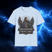 Shieldmaiden of the Thin Line T-Shirt — The Valkyrie Warrior Collection - Thor's Power Shop
