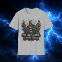 Shieldmaiden of the Thin Line T-Shirt — The Valkyrie Warrior Collection - Thor's Power Shop