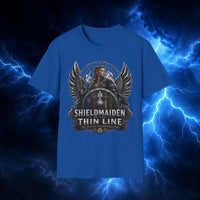 Shieldmaiden of the Thin Line T-Shirt — The Valkyrie Warrior Collection - Thor's Power Shop