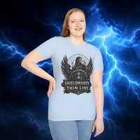 Shieldmaiden of the Thin Line T-Shirt — The Valkyrie Warrior Collection - Thor's Power Shop