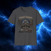 Thor's Power Graphic T-Shirt — Norse Viking Helmet Lightning Design - Thor's Power Shop