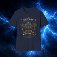 Thor's Power Graphic T-Shirt — Norse Viking Helmet Lightning Design - Thor's Power Shop