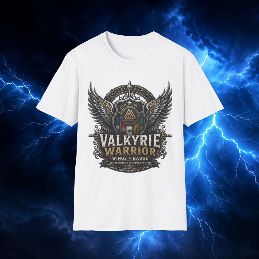 Valkyrie Warrior Wings + Badge T-Shirt — The Valkyrie Warrior Collection